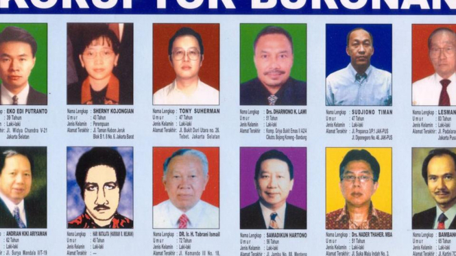 Para daftar buronan kasus BLBI.