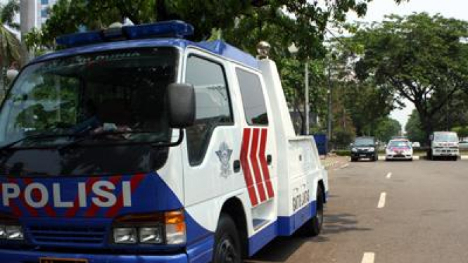 Ilustrasi Mobil derek milik Polda Metro Jaya