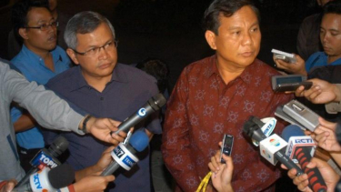 Prabowo Subianto dan Sekjen PDIP Pramono Anung