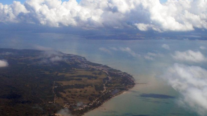 Pulau Sebatik yang berbatasan langsung dengan Malaysia
