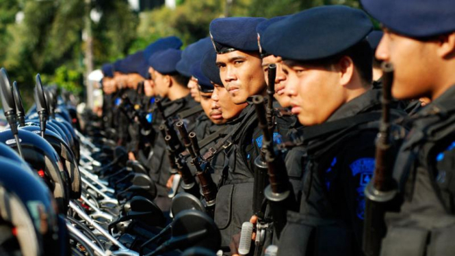 Ilustrasi/Pasukan polisi