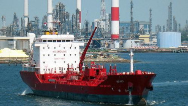 Ilustrasi kapal tanker.