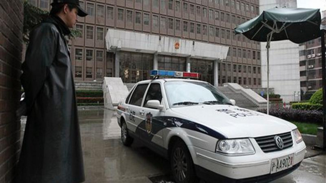 Mobil polisi China. Mobil polisi di negara ini akan segera dilengkapi alat pemindai wajah.