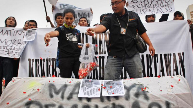 Aksi solidaritas wartawan