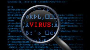 Ilustrasi virus komputer.