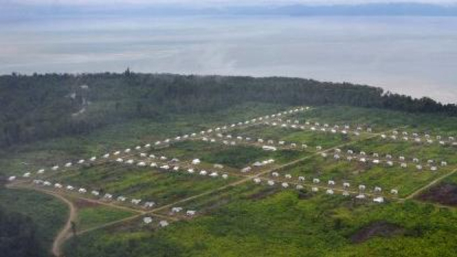 Permukiman khusus transmigrasi dan pendatang di Suaby, Wasior, Papua Barat.