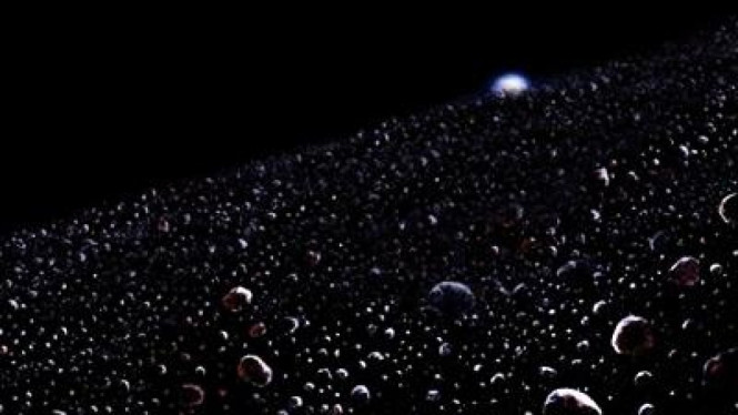 Ilustrasi zona awan Oort.