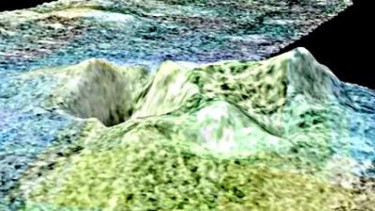 Cryovolcano atau gunung berapi es di Titan, bulan terbesar Planet Saturnus