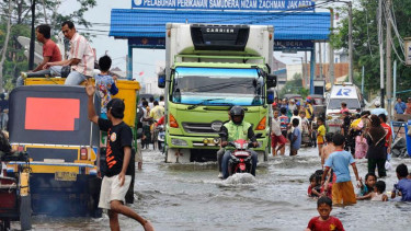 Banjir rob di Jakarta Utara
