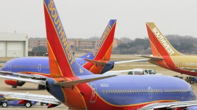 Pesawat milik Southwest Airlines.