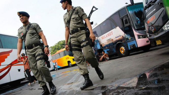 Pengamanan Mudik di Terminal Lebak Bulus