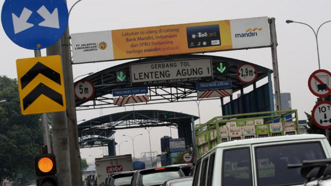 Ilustrasi gerbang tol 