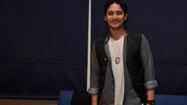 Mario Lawalata saat syuting video klip di Kemang, Jakarta