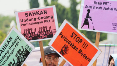 Aksi Pekerja Rumah Tangga Indonesia