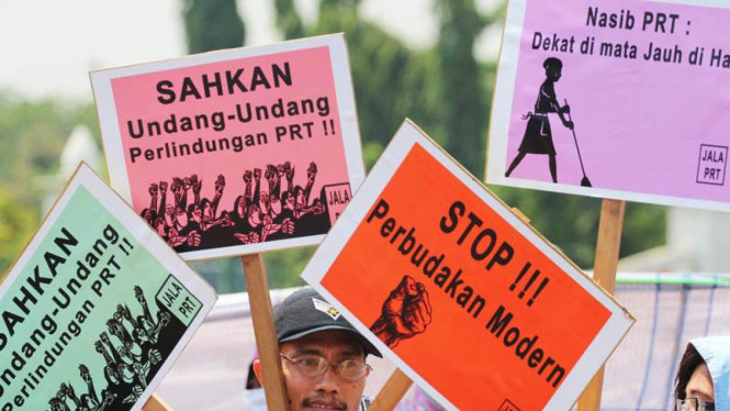 Aksi Pekerja Rumah Tangga Indonesia