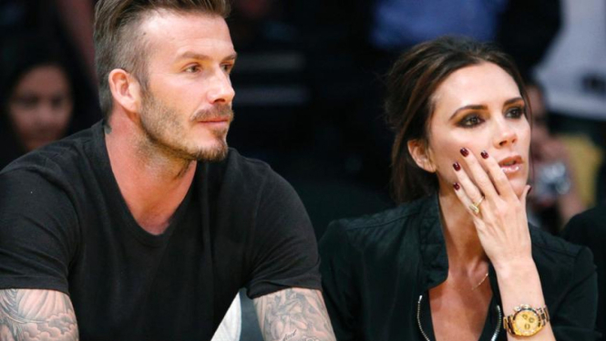 Kemesraan David Beckham dan Victoria 
