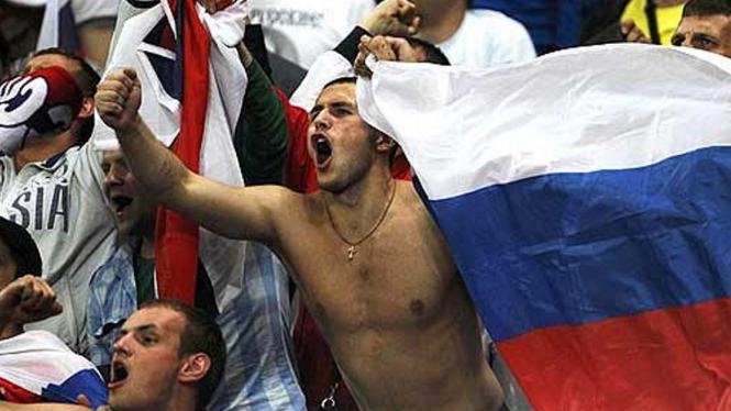Fans timnas Rusia