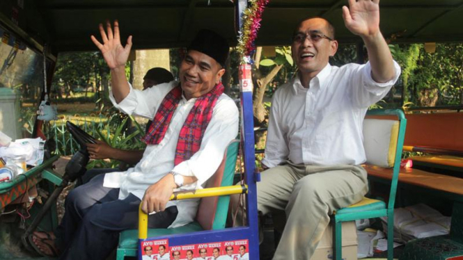 Calon Gubernur Faisal Basri dan Biem Benyamin Kampanye 