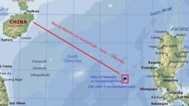 Wilayah Scarborough Shoal, sengketa Filipina dan China.