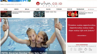 Tampilan wajah baru VIVA.co.id.