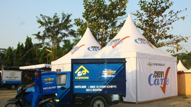 Posko layanan Chevrolet.