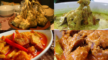 Hidangan lebaran: ketupat opor