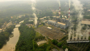 PLTU Bukit Asam di Kabupaten Muara Enim, Sumatera Selatan