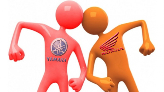 Logo Honda dan Yamaha. Dua pabrikan Jepang ini dituding melakukan kartel harga skuter matik 110-125cc.
