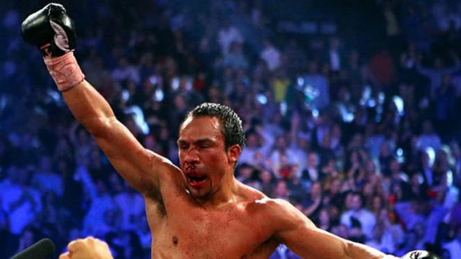Juan Manuel Marquez usai menang KO atas Manny Pacquiao