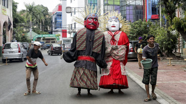 Aksi Ondel-ondel Betawi