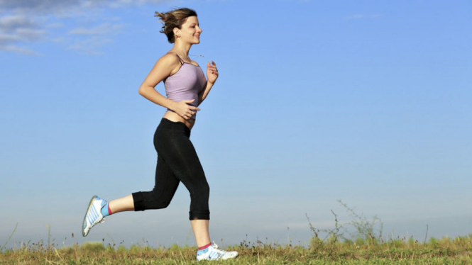 Wanita jogging.