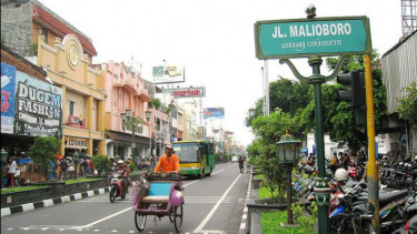 Suasana Jalan Malioboro Yogyakarta.