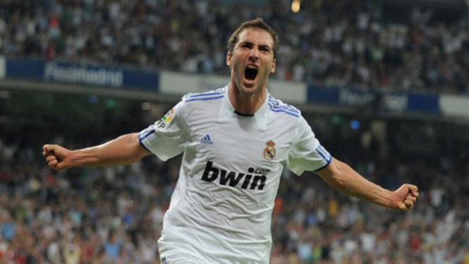 Gonzalo Higuain saat masih berkostum Real Madrid