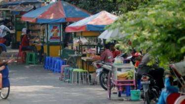 Ilustrasi pedagang kaki lima.