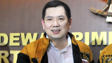 Ketua Bapilu Partai Hanura Hary Tanoesoedibjo, saat masih aktif.