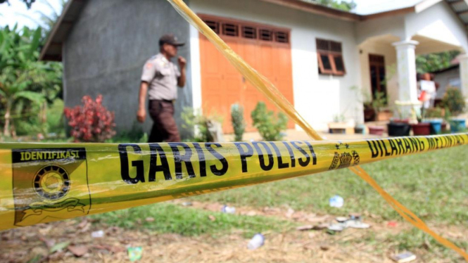 Ilustrasi garis polisi.