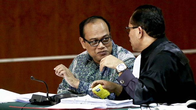 Djoko Susilo saat persidangan
