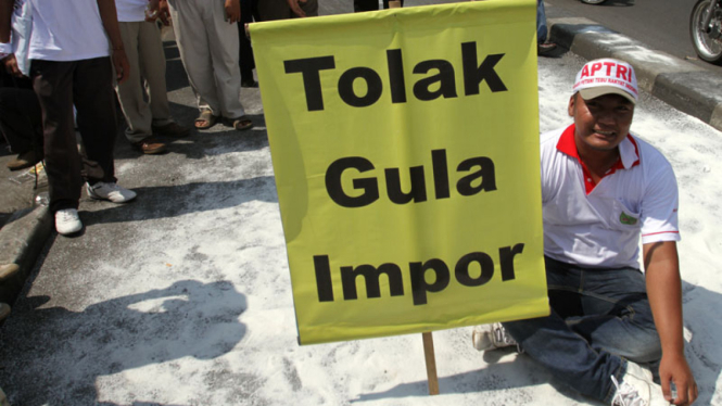 Unjuk Rasa Petani Tebu beberapa waktu lalu.