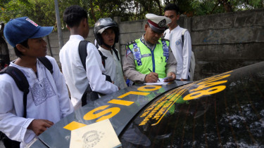 Razia Kendaraan Bermotor Pelajar