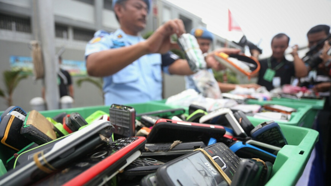 Pemusnahan Barang Sitaan di Lapas Salemba. Foto ilustrasi.
