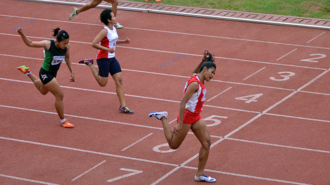 Ilustrasi atlet atletik.