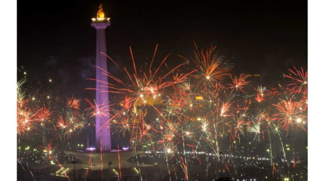 Perayaan Tahun Baru di Monas