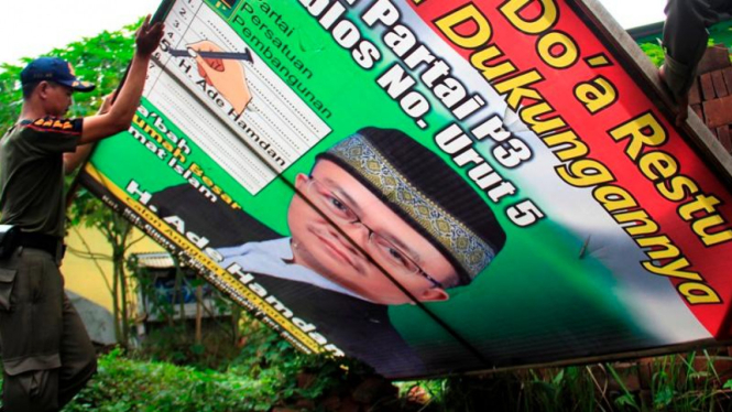 Baliho caleg. (Foto ilustrasi).