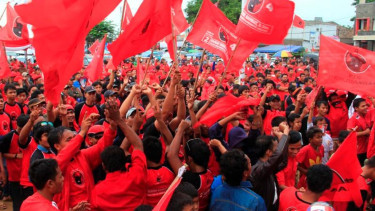 sorot kampanye pdip - PDIP dalam sebuah momen kampanye pada Pemilu 2014.
