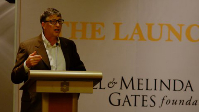 Bill Gates saat berkunjung ke Indonesia.