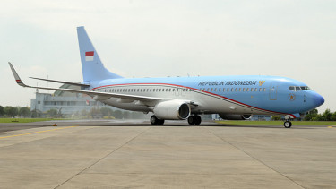 Pesawat Kepresidenan RI Yang Baru Tiba di Bandara Halim