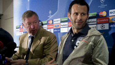 Ryan Giggs saat bersama Sir Alex Ferguson