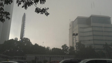 Hujan deras di Jakarta