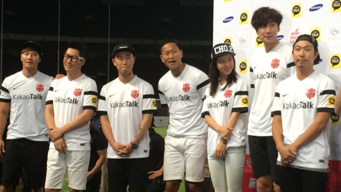 Anggota Running Man di Gelora Bung Karno Jakarta