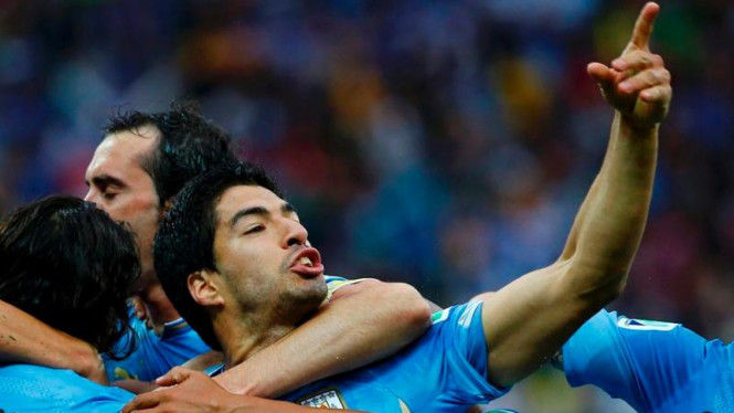 Penyerang Uruguay, Luis Suarez.